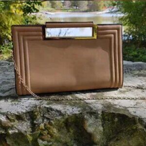 Melie Bianco Vegan Leather Clutch